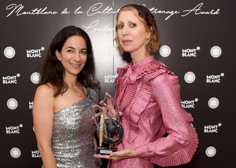 Lynn Saferty, MD of Montblanc UK, with Valeria Napoleone. Photographer: Lucy Stewart