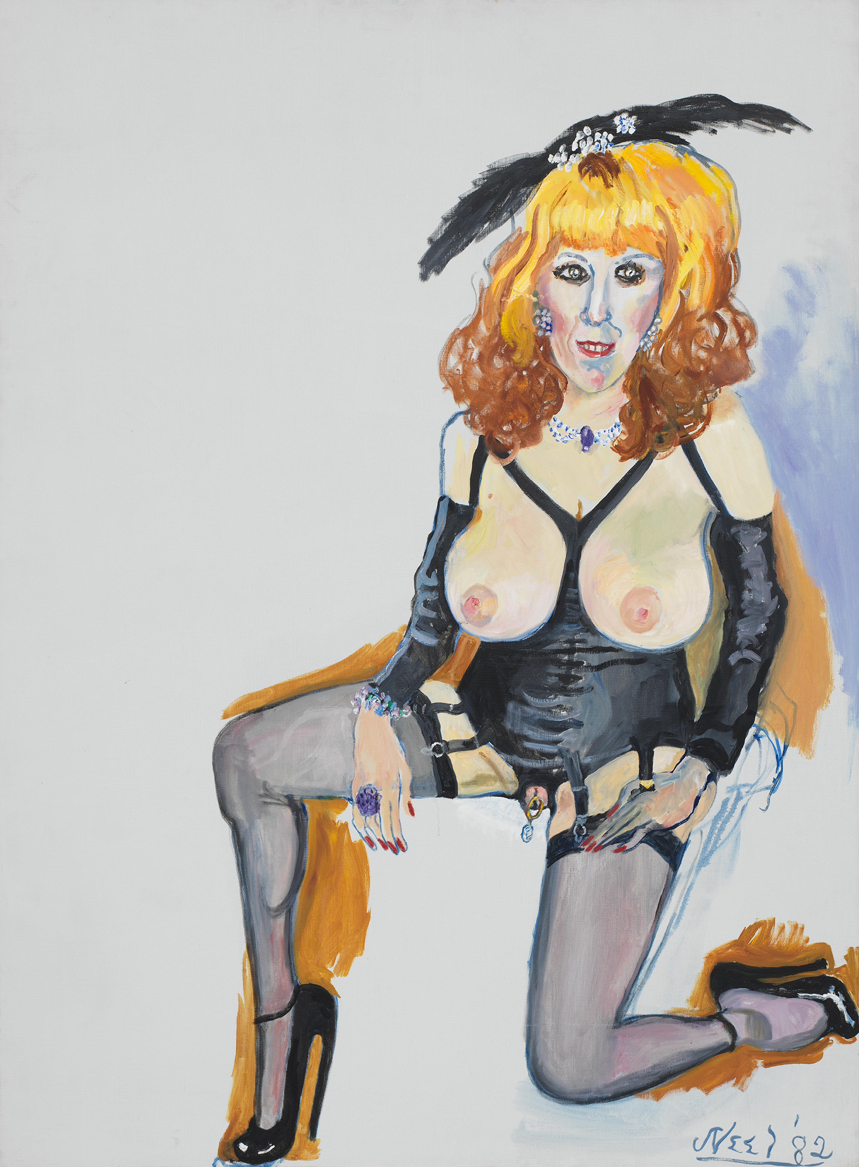 Alice Neel, Annie Sprinkle, 1982, oil on canvas © The Estate of Alice Neel Courtesy The Estate of Alice Neel, David Zwirner and Victoria Miro