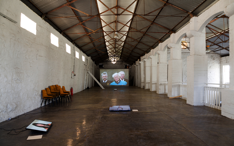 Installation view of Mikhail Karikis & Uriel Orlow, 'Sounds From Beneath', 2011-2012. Courtesy the artists.