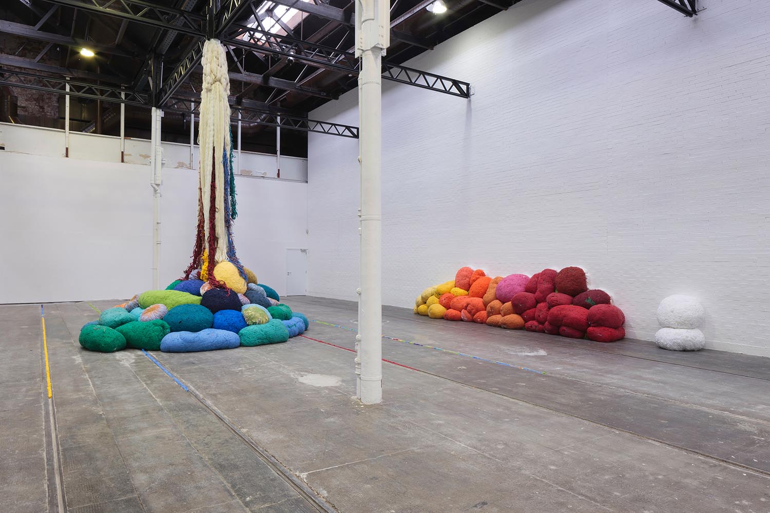 Sheila Hicks, Tramway, installation view at Glasgow International Festival, 2016. Photo: © Ruth Clark