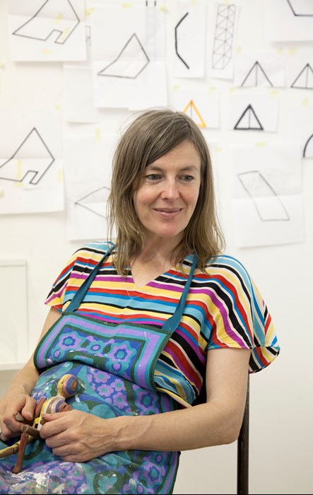 Above: Helen Maurer in her studio © Sebastian Sharples