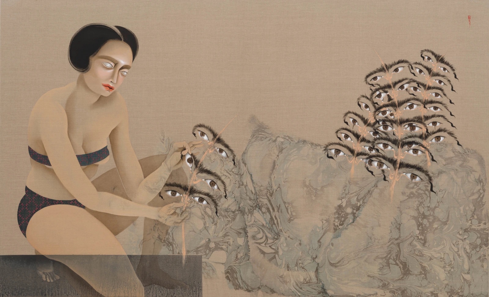 Plucked, 2024, by Hayv Kahraman 