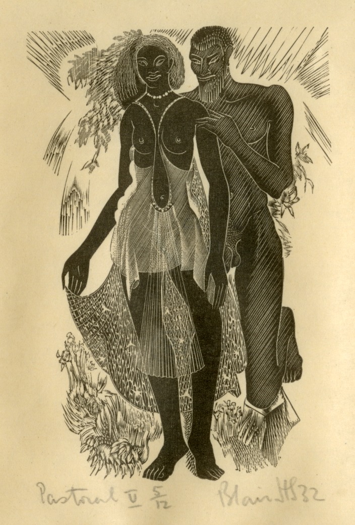 Illustration to John Milton's Four Poems: Pastoral V, Gregynog Press, 1933 (1932)