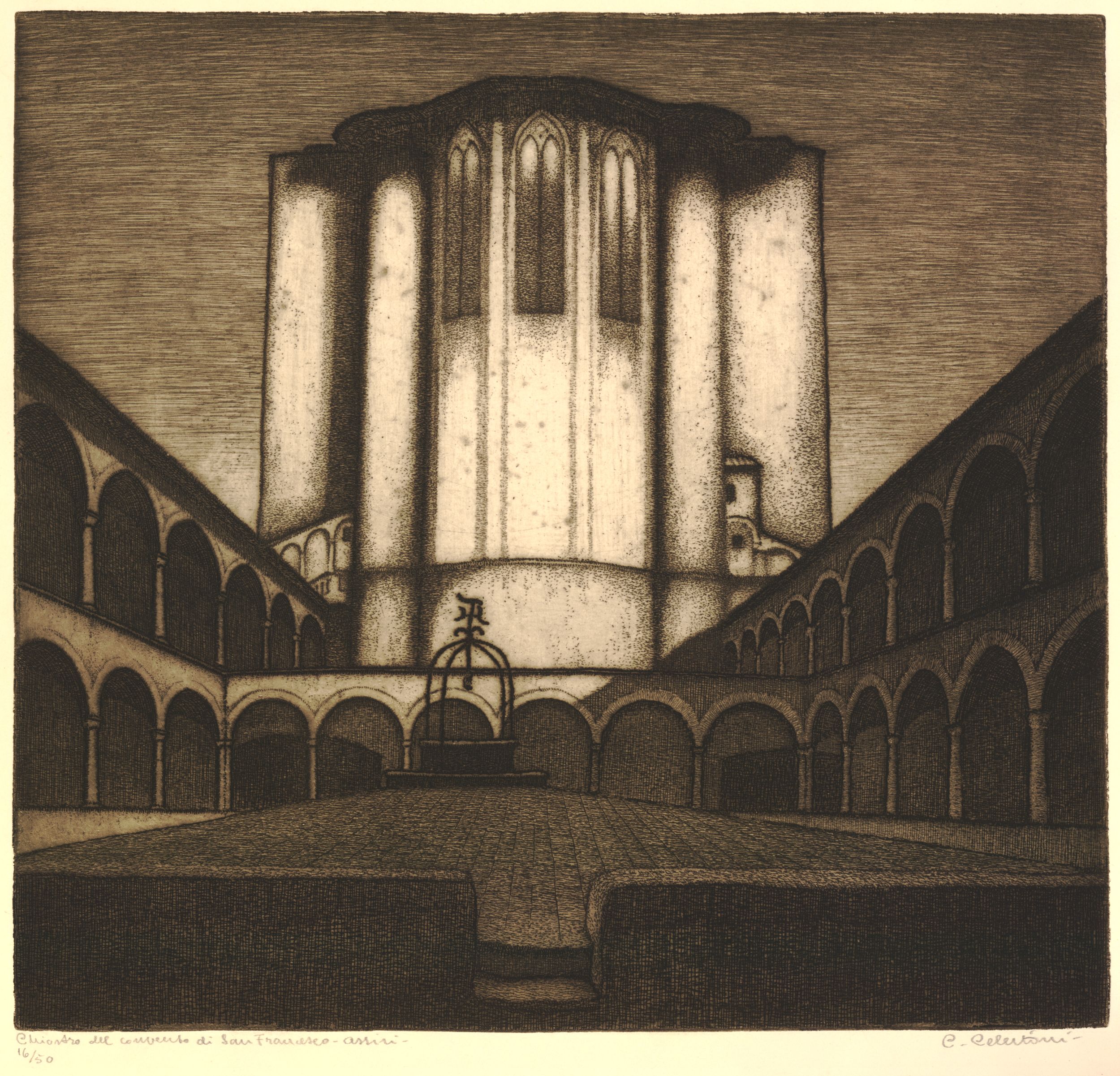 Chiostro del convento di San Francesco, Assisi (about 1934)