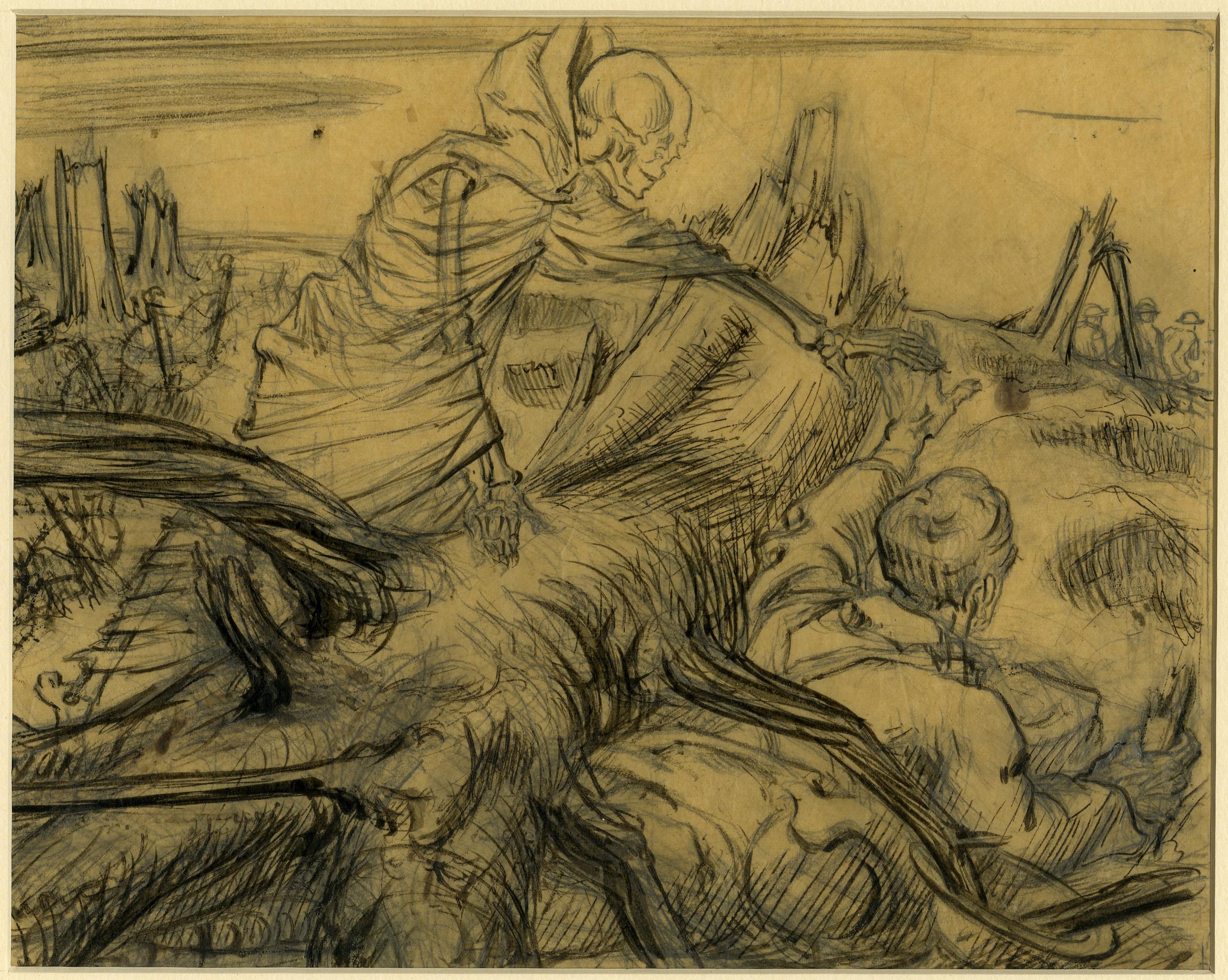 The Dance of Death (study for series of seven etchings) (1914-18)