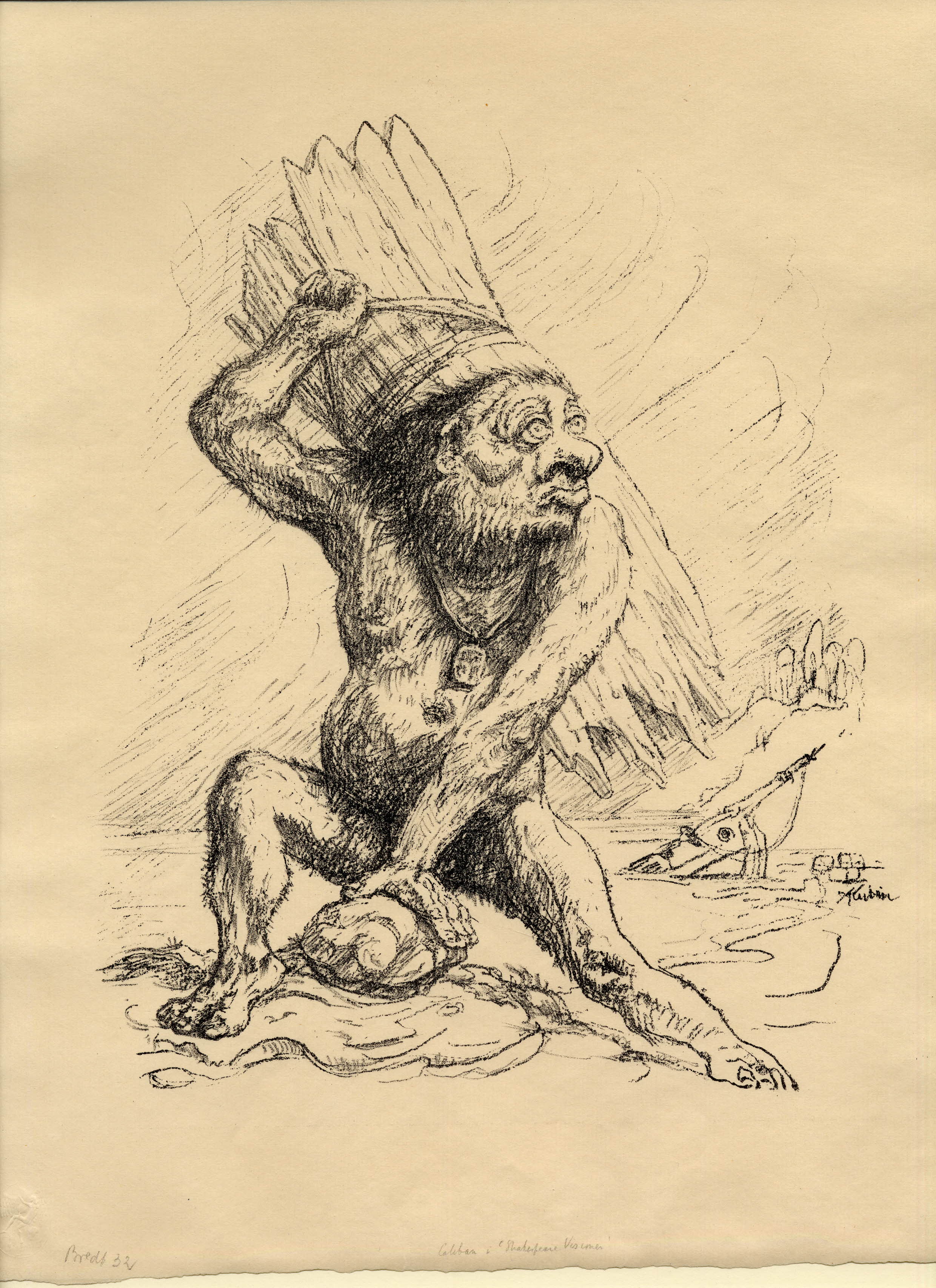 Caliban (Illustration to Shakespeare's The Tempest) (about 1938)