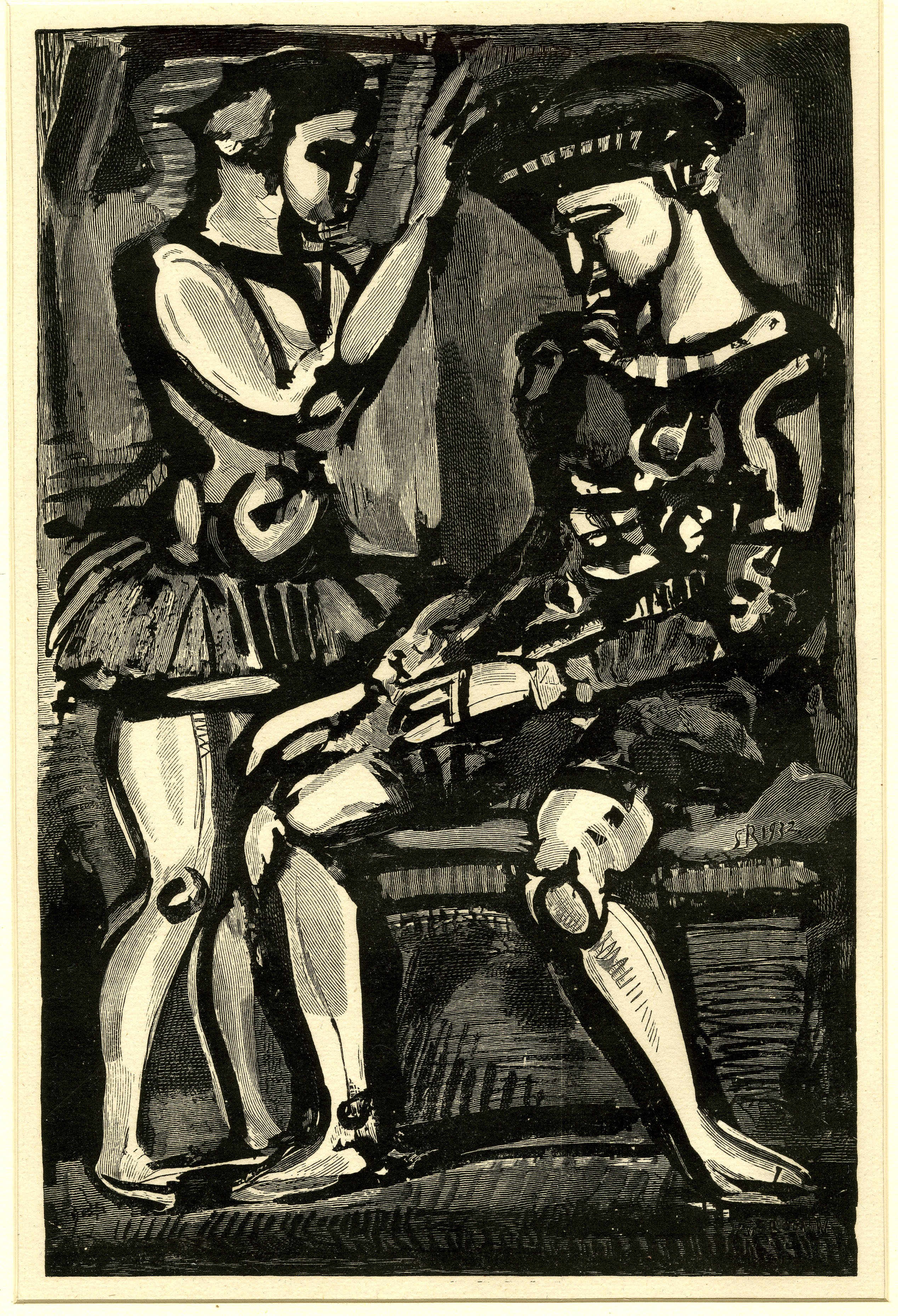 Boniment (Illustration to George Rouault’s Cirque de l'Étoile Filante/Circus of the Shooting Star, Ambroise Vollard, Paris, 1938) (1932)