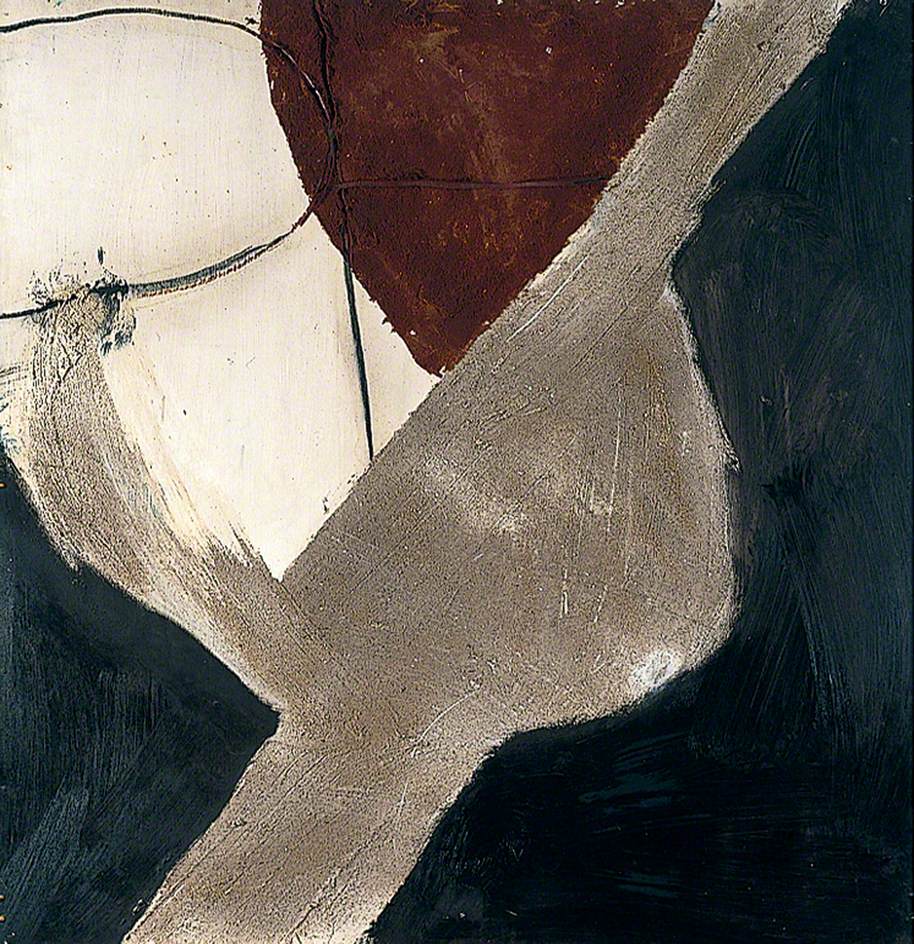 Painting: Black, White and Brown, Concrete and Sawdust (1961)