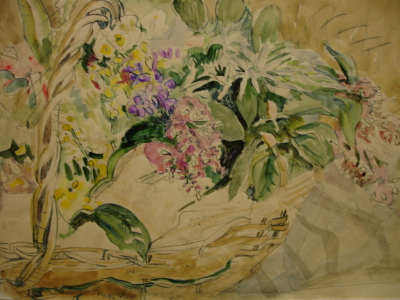 Flowers in Basket (circa 1940)