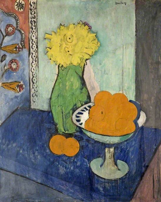 Vase de fleurs et compotier d'oranges (before 1959)