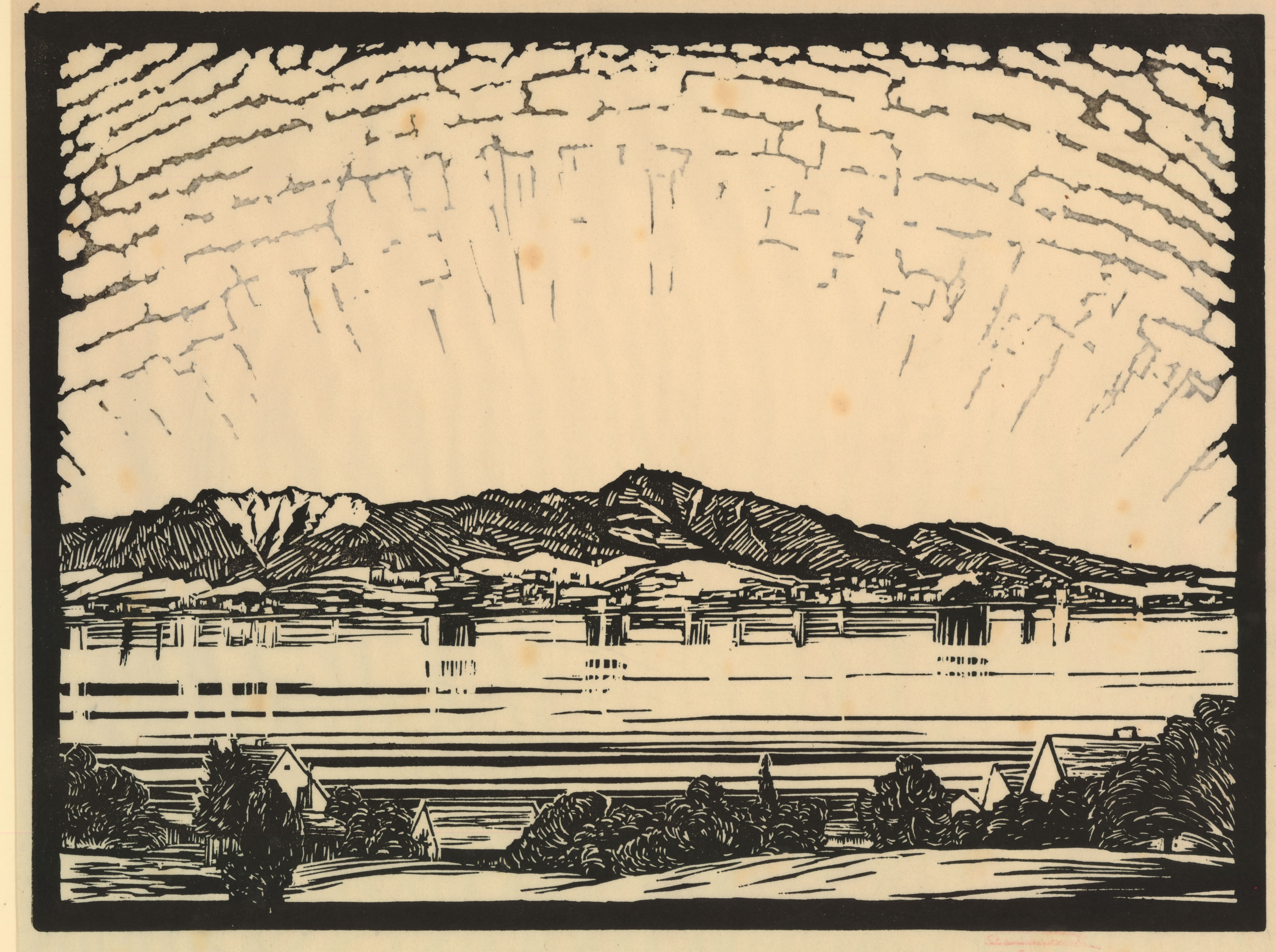 View of the Lake of Zurich (1920)