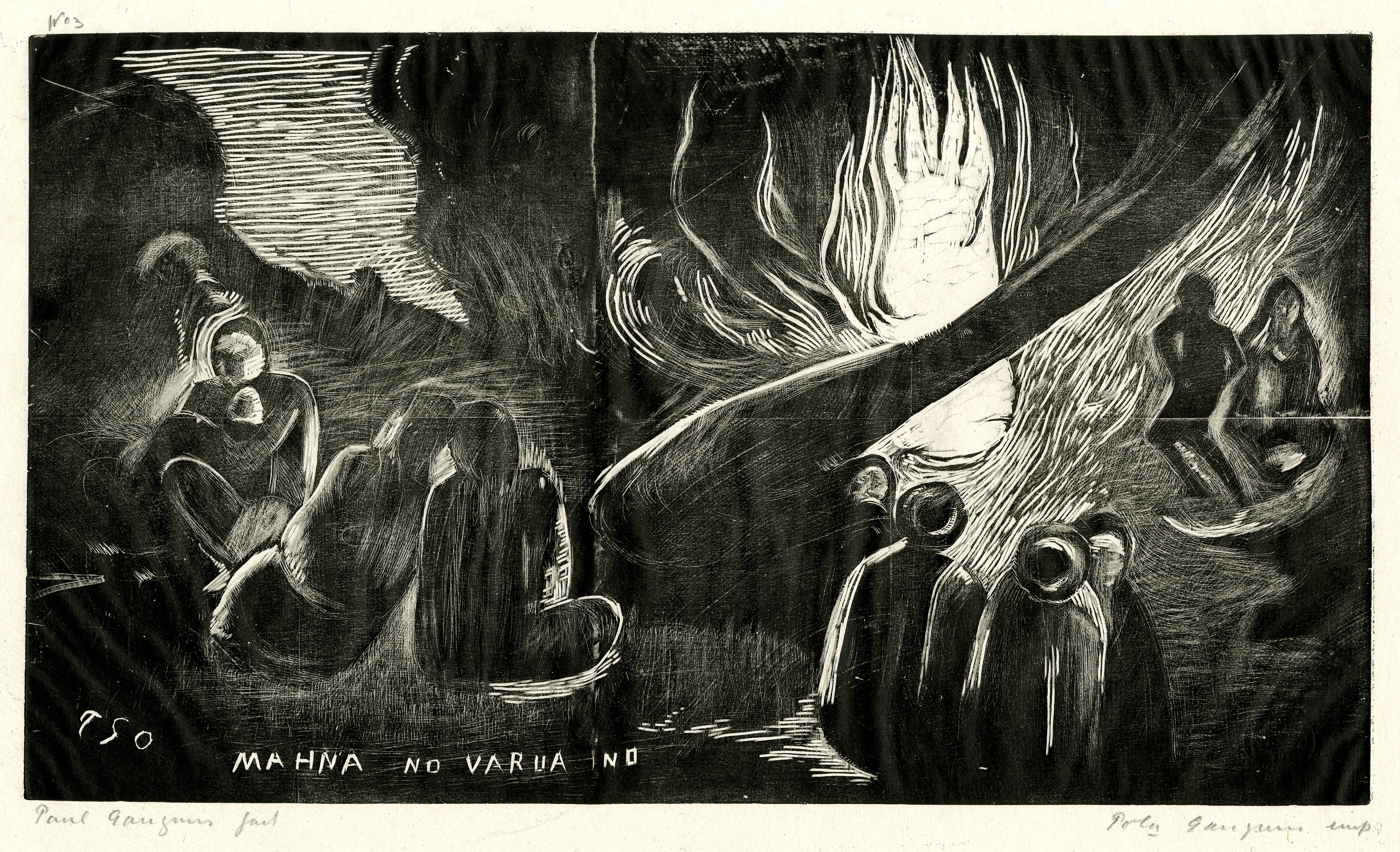 Mahna no Varua Ino (The Devil speaks) (Paul Gauguin 10 Traesnit Series) (1893-94; 1921)