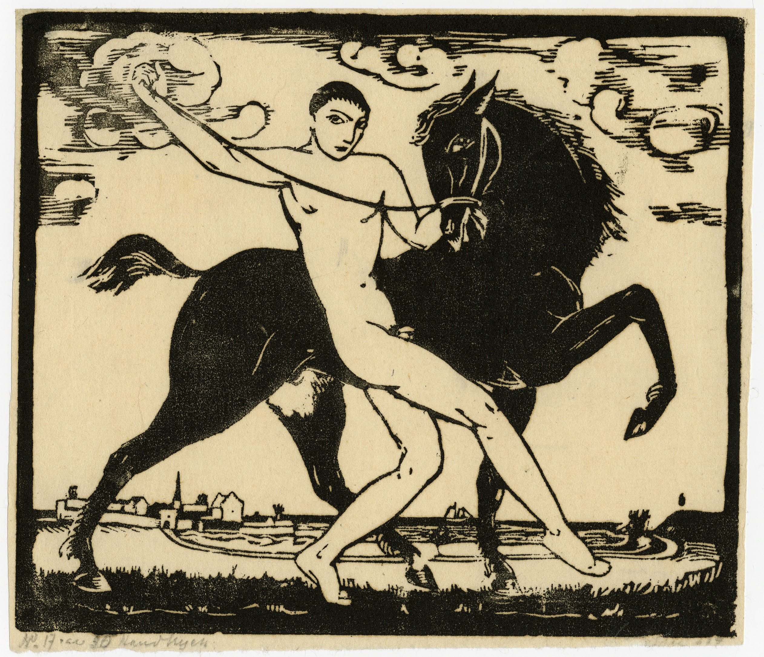 Boy and horse (about 1926)