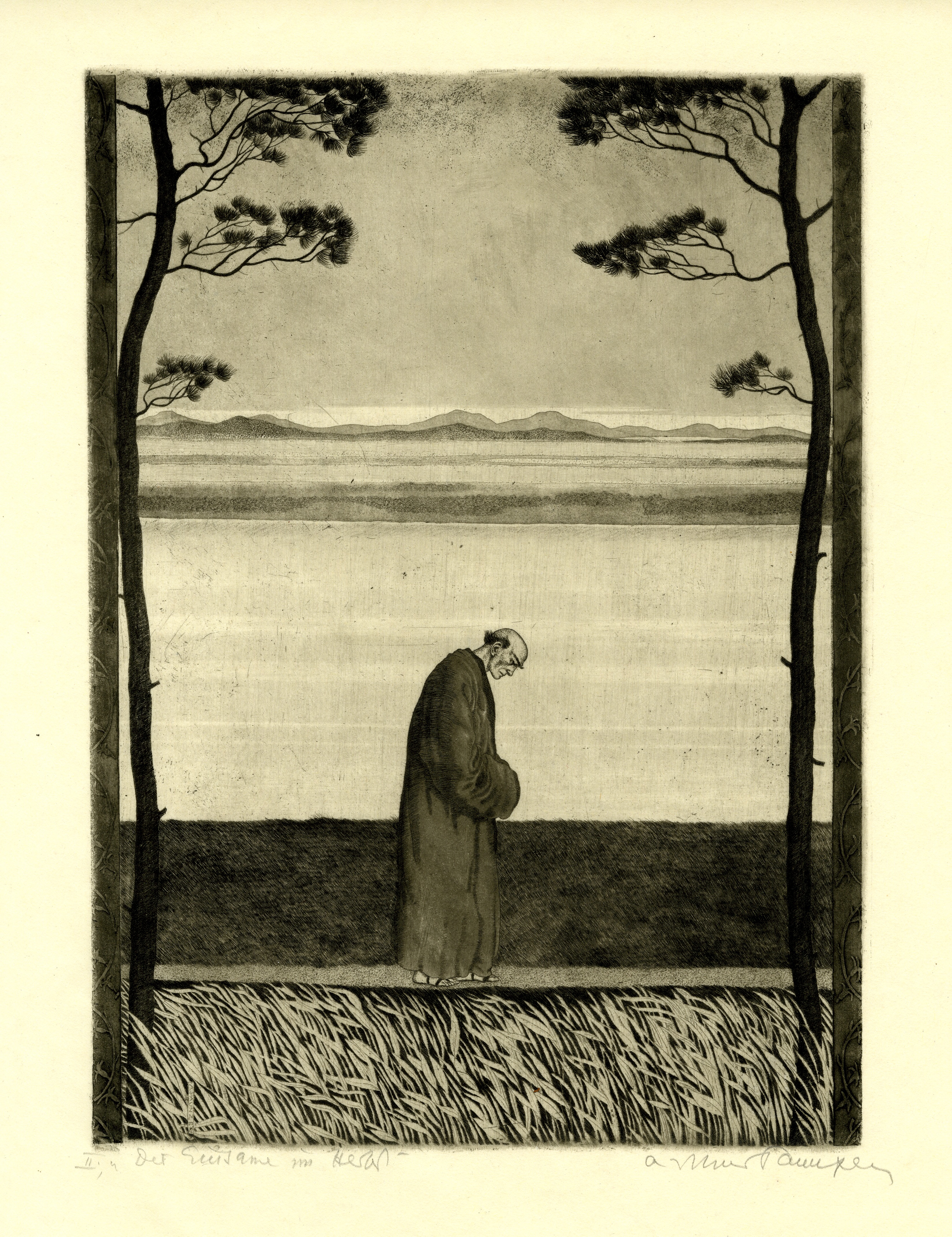 Der Einsame im Herbst (Illustration to Gustav Mahler's Lied von der Erde) (about 1926)