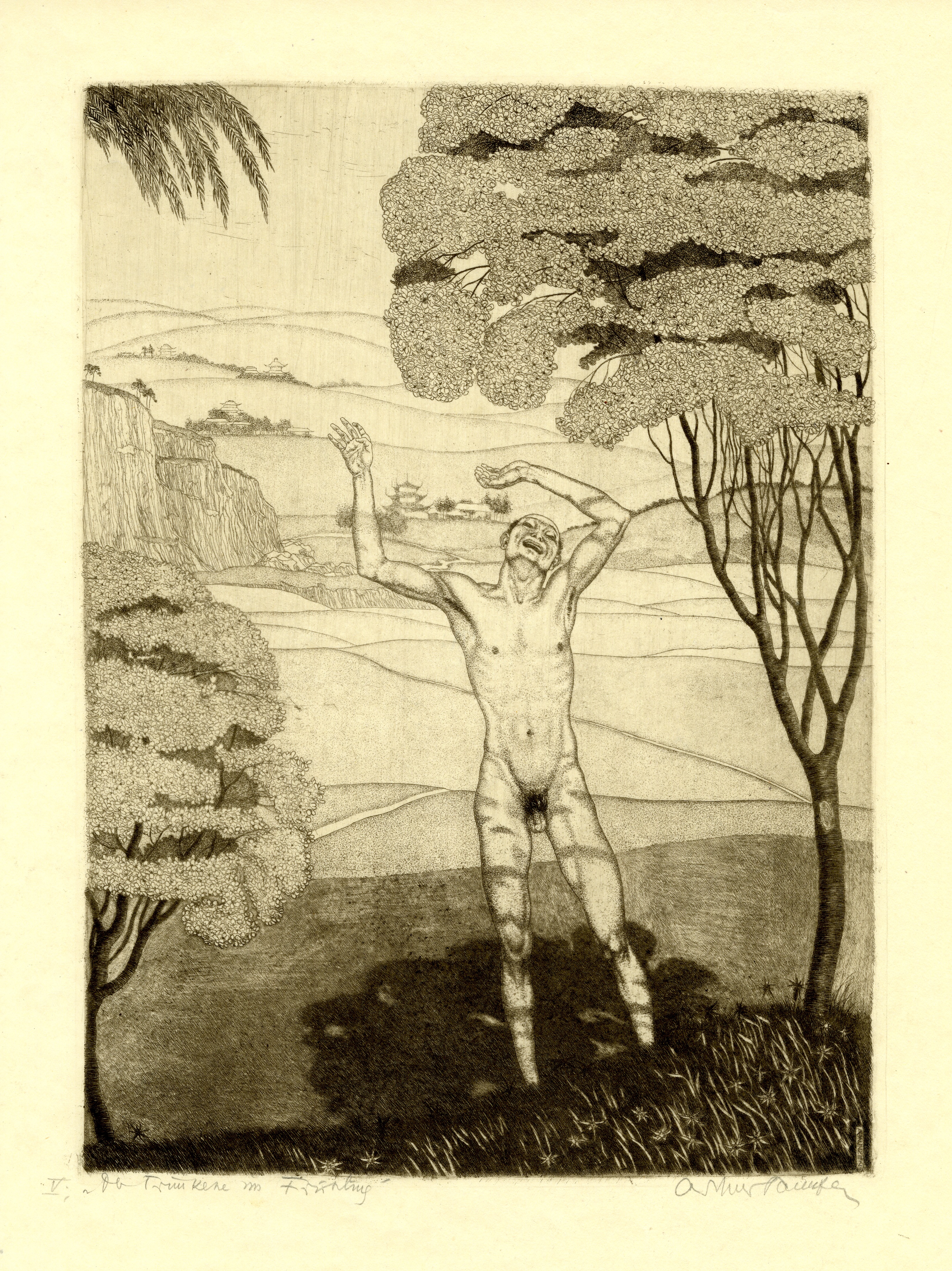 Der Trunkene im Frühling (Illustration to Gustav Mahler's Lied von der Erde) (about 1926)