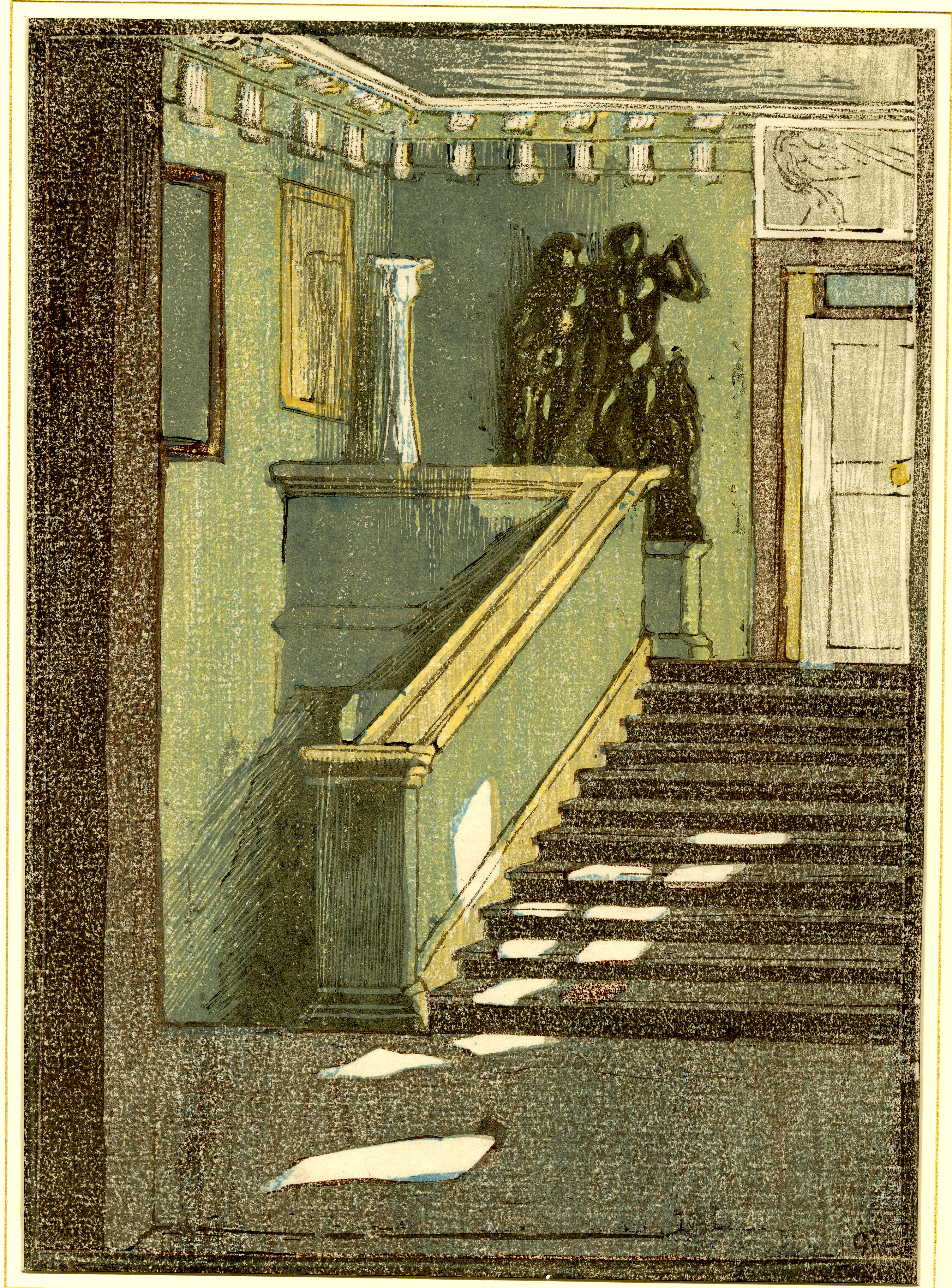 Staircase in Goethe's house (Weimar) (about 1930)