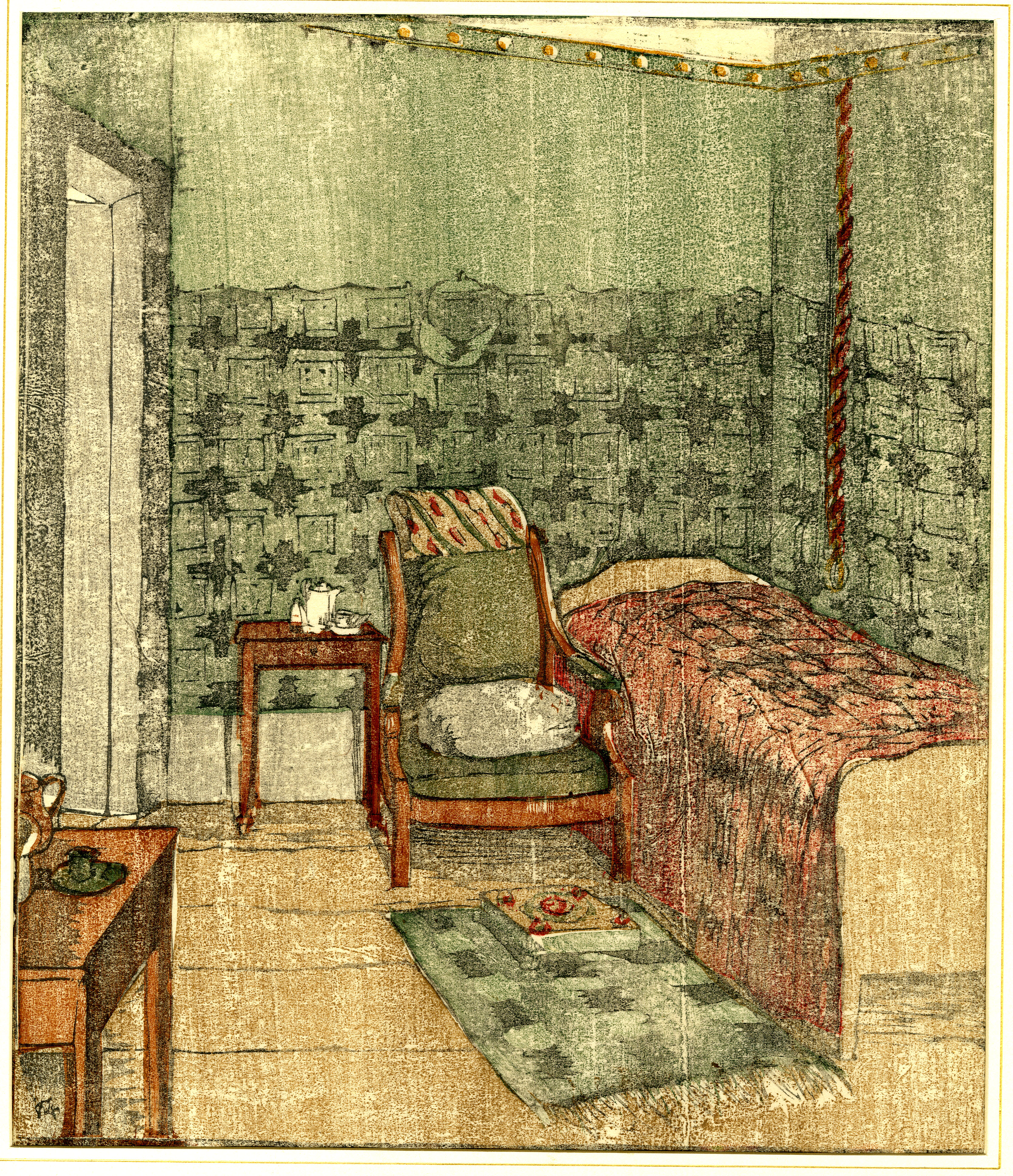 Goethe's death chamber (Weimar) (about 1930)