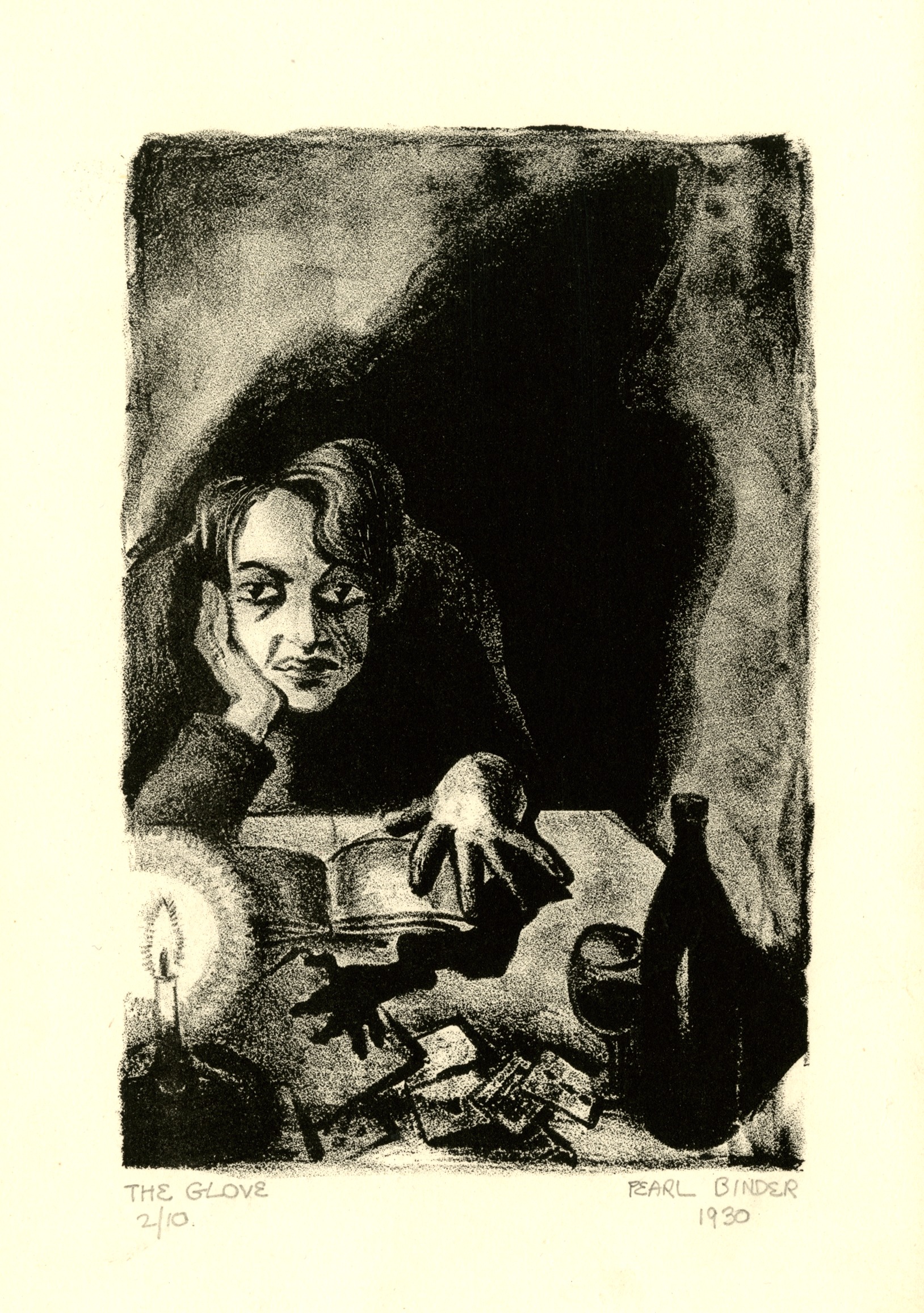 The glove (Illustration to Gérard de Nerval's 'Aurélia, ou Le Rêve et La Vie', 1855; translated by Richard Aldington, 1932) (1930)