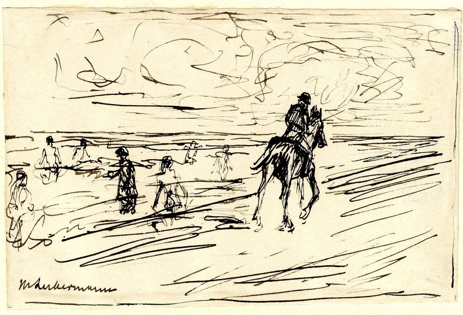 Rider on the sands (about 1900)