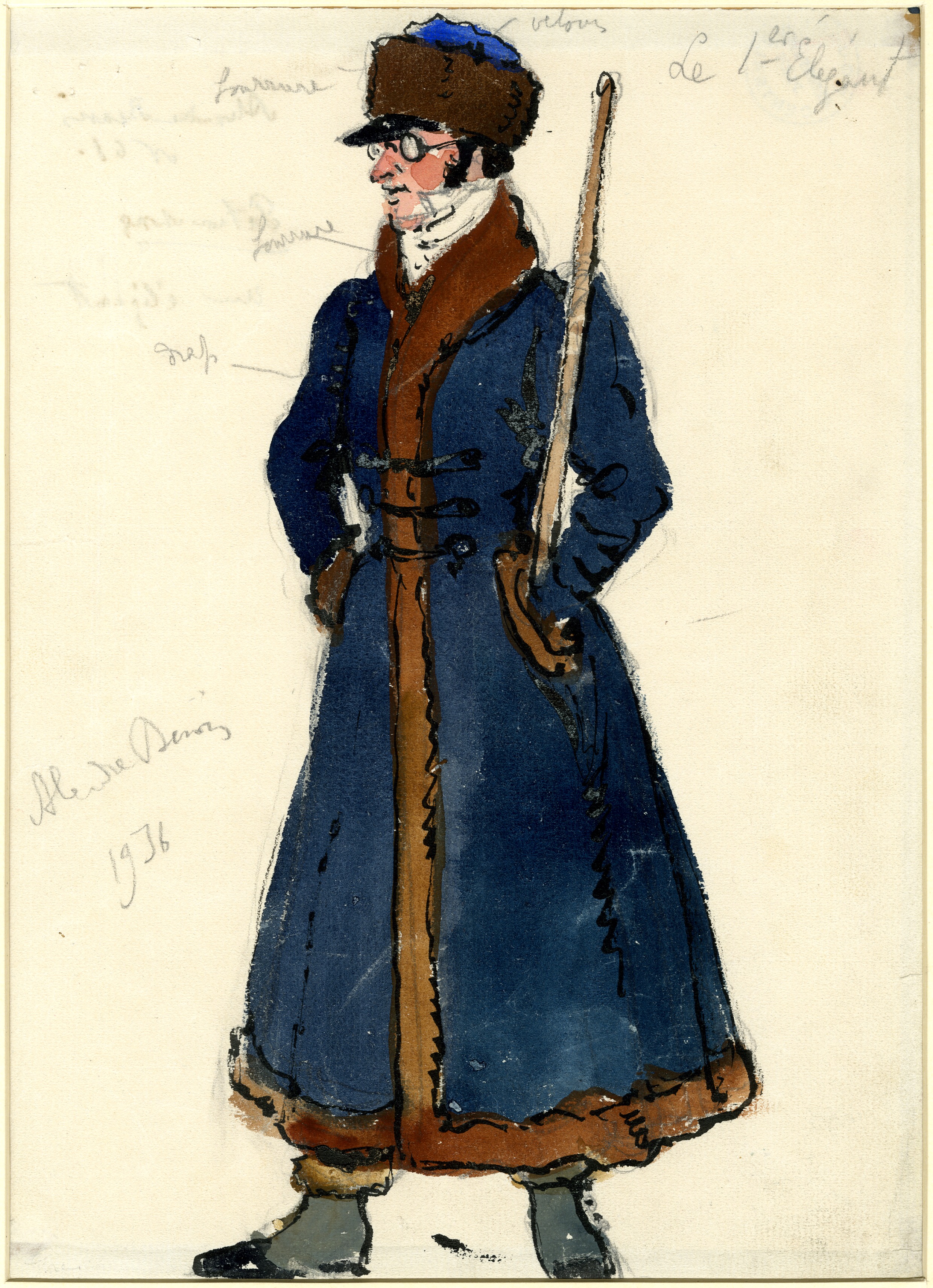 Un Elegant (Costume design for the ballet 'Petrouchka') (1936)