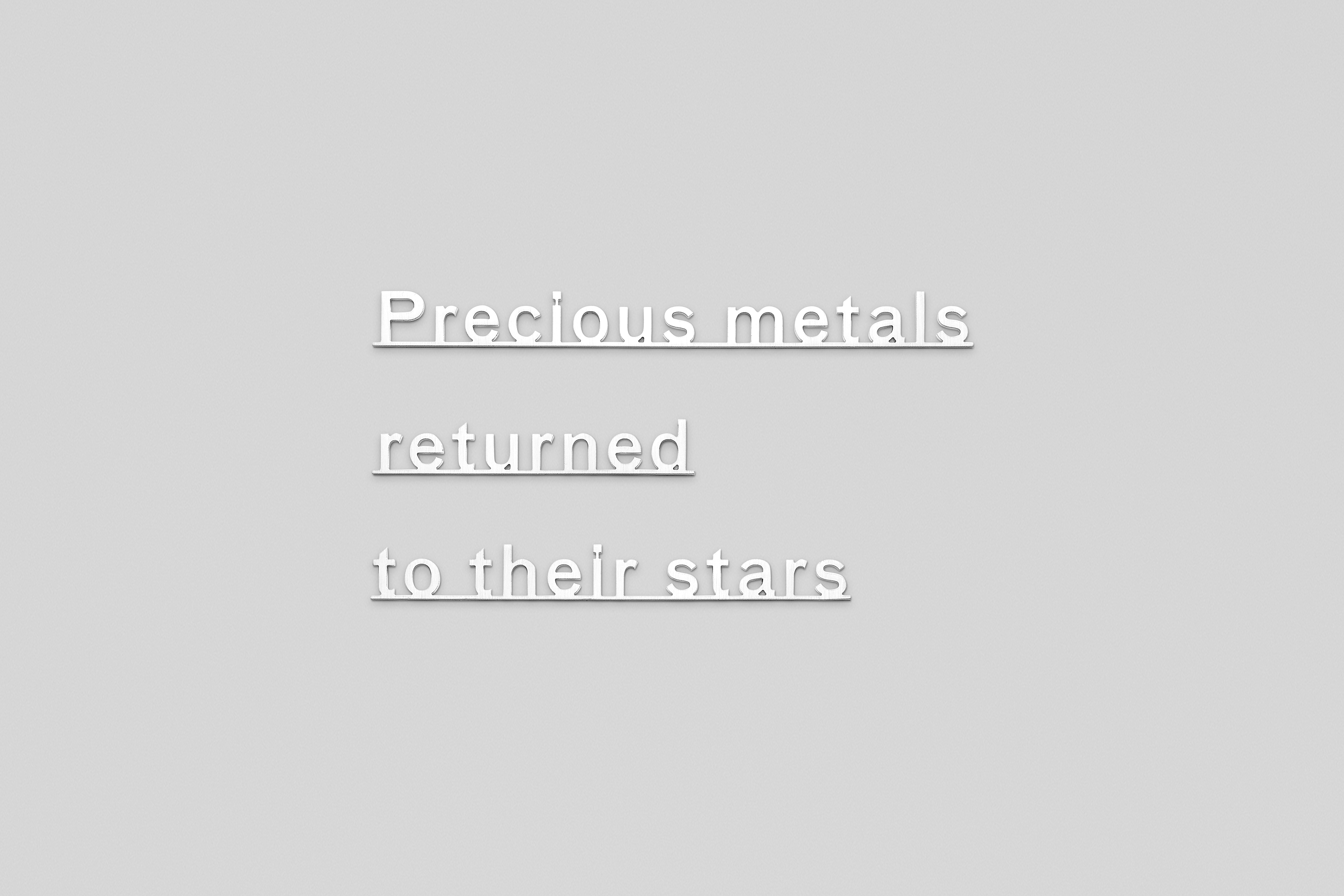 Ideas - (Precious metals returned to their stars) (2017)