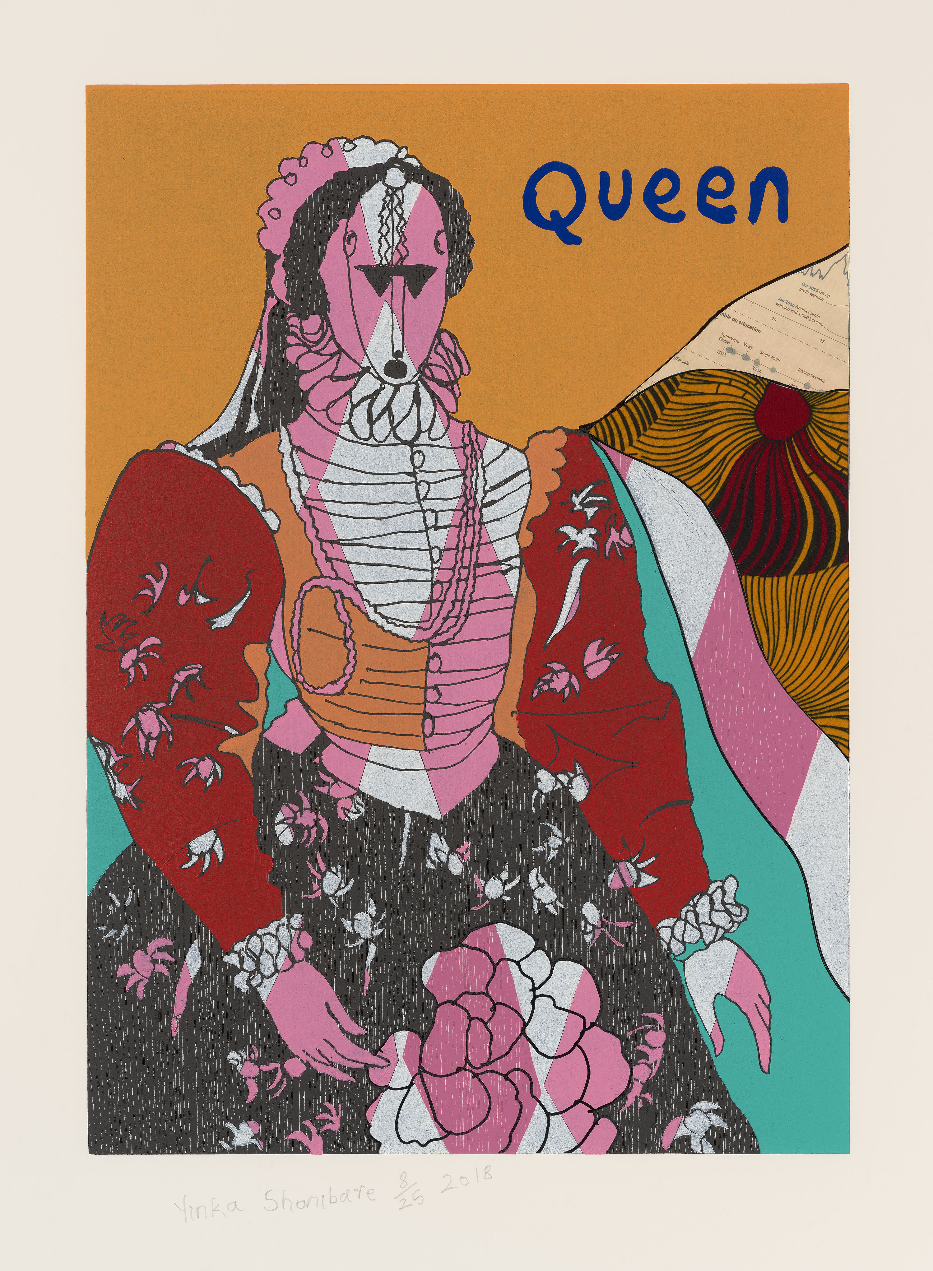 Queen II (one from a set of six relief prints - Unstructured Icons) (2018)