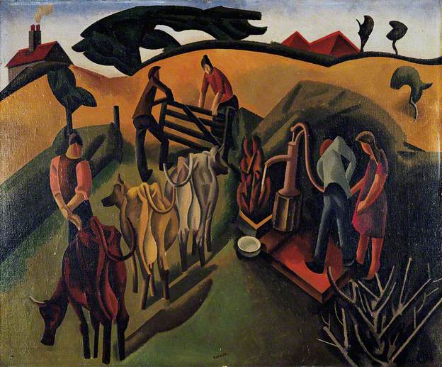 Country Scene (The Farm, A Rustic Scene) (1922)