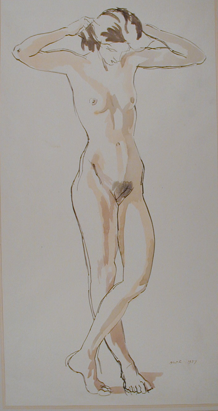 Full-length female Nude (1914 or 1937)