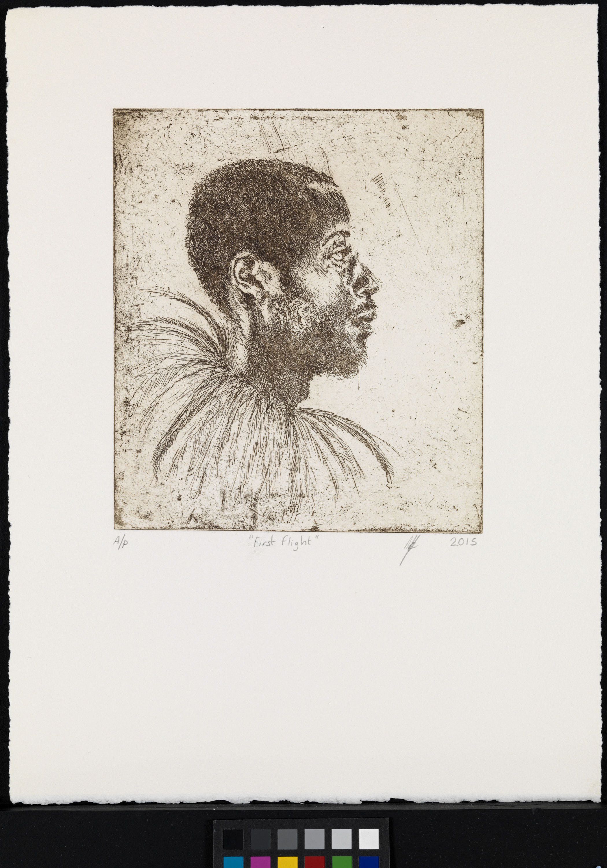 First Flight (Series of 10 Portrait etchings) 1. (2015)