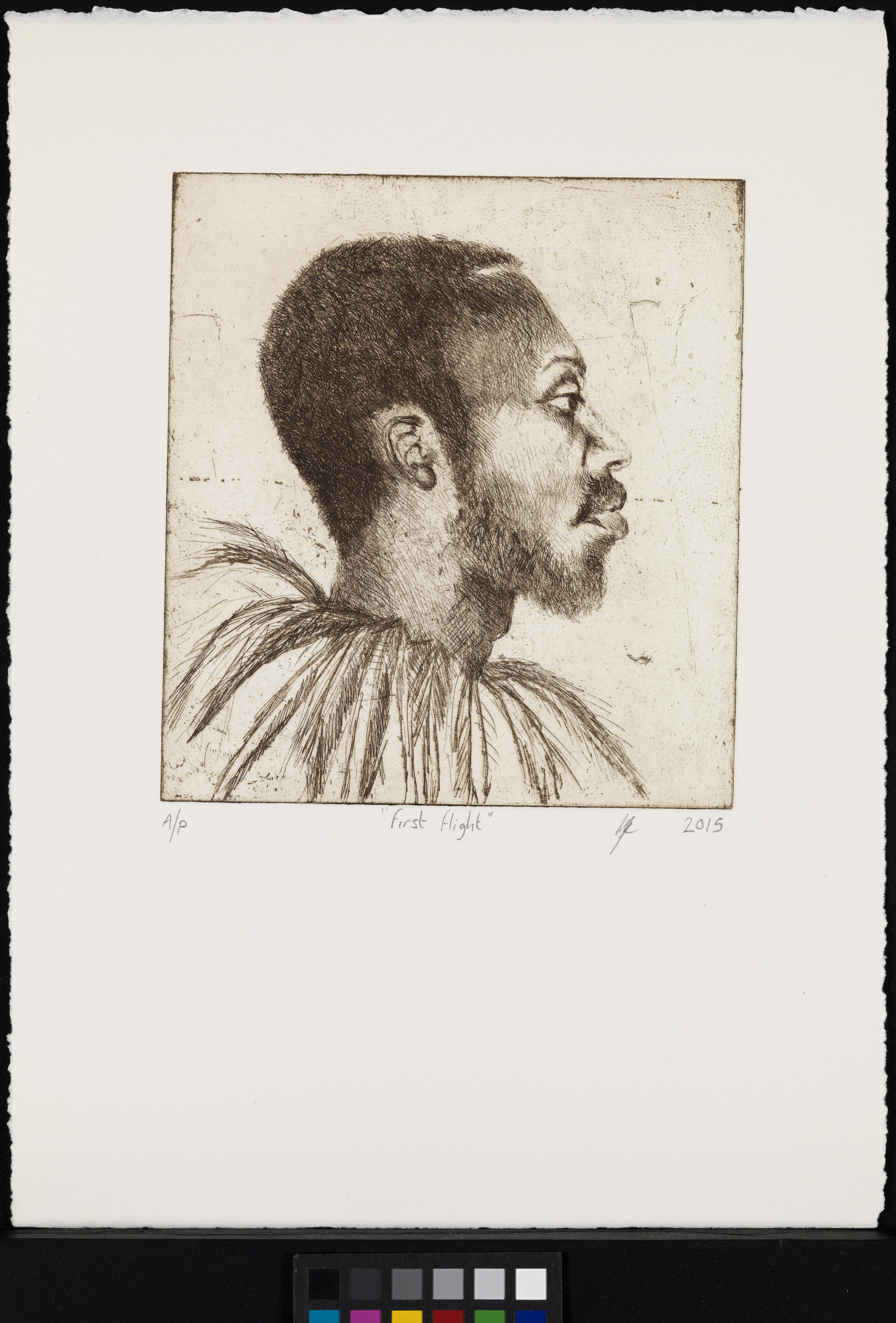 First Flight (Series of 10 Portrait etchings) 4. (2015)