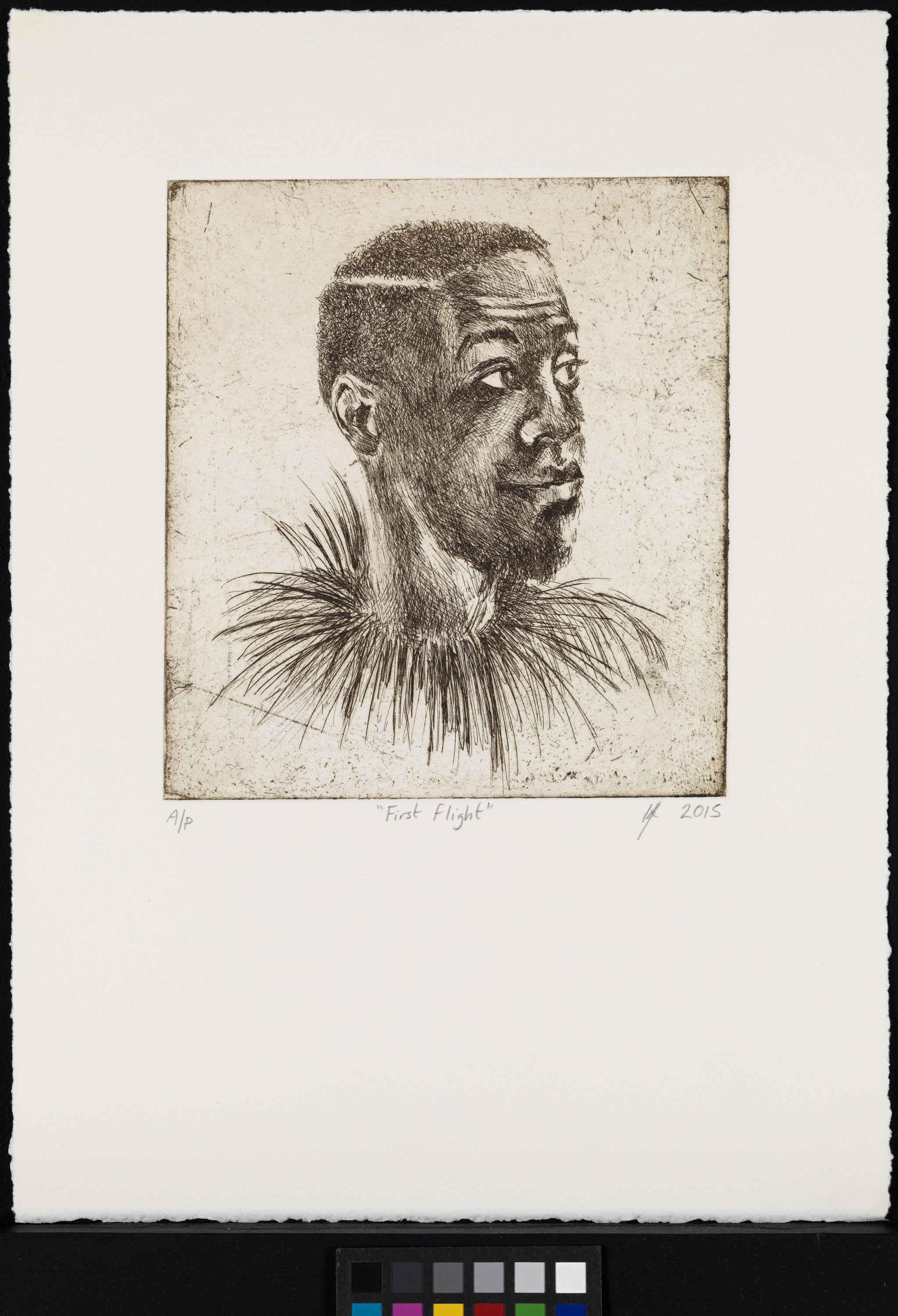 First Flight (Series of 10 Portrait etchings) 6. (2015)