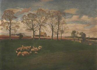 Sheep in a Field (circa 1923)