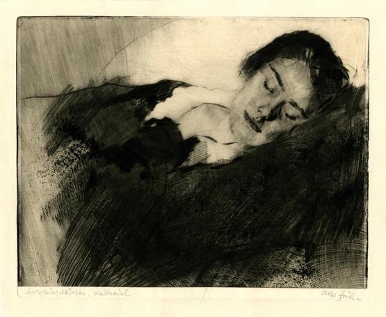 Schlafendes Mädchen (Sleeping girl) (1934)