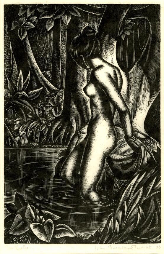 The Bather (Illustration to Love Night by Powys Mathers) (1936)