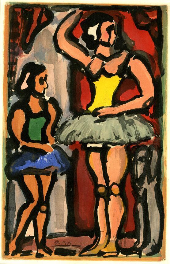 Les ballerines (Illustration to George Rouault’s Cirque de l'Étoile Filante/Circus of the Shooting Star, Ambrose Vollard, Paris, 1938) (1934)