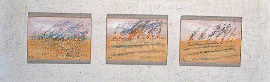 Burning Stubble (triptych) (about 1969)