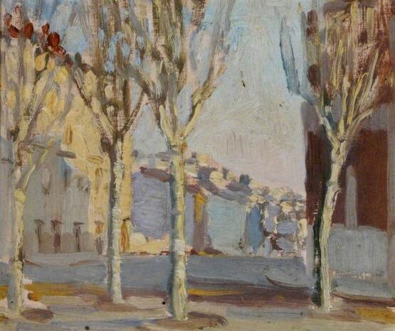 Street and Trees (recto) (before 1926)