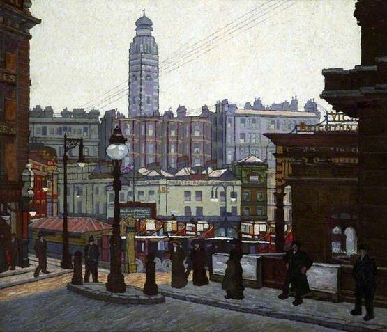 Victoria Station, London, the Sunlit Square (1913)