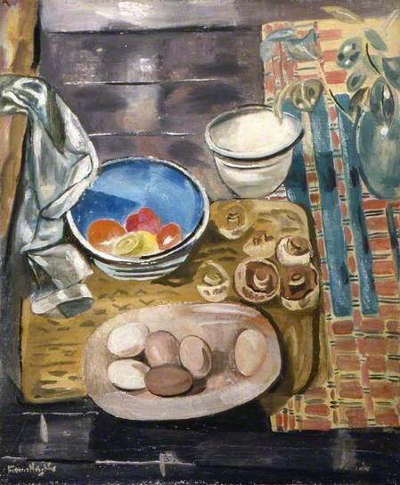 Still Life: Eggs, Tomatoes and Mushrooms (1929)