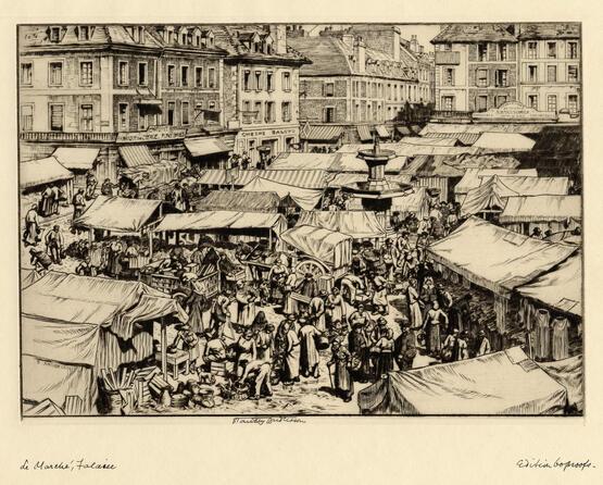 Le marché, Falaise (1926)