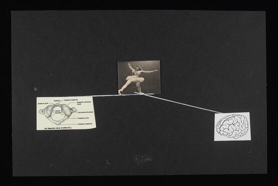 Tightrope Walker v1 (preparatory collage for the book The Time Travelling Circus: A Dossier Concerning Pablo Fanque and the Electrolier Revised to Include the Electrolier’s Accession and Other Variations) (2017)