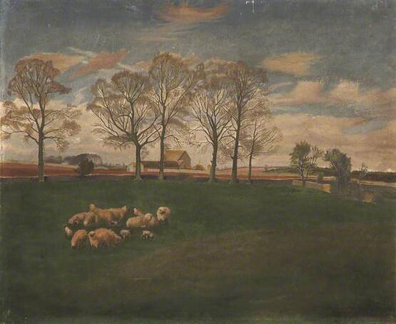 Sheep in a Field (circa 1923)