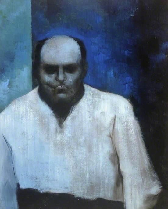 Man's Head in Blue (circa 1950)